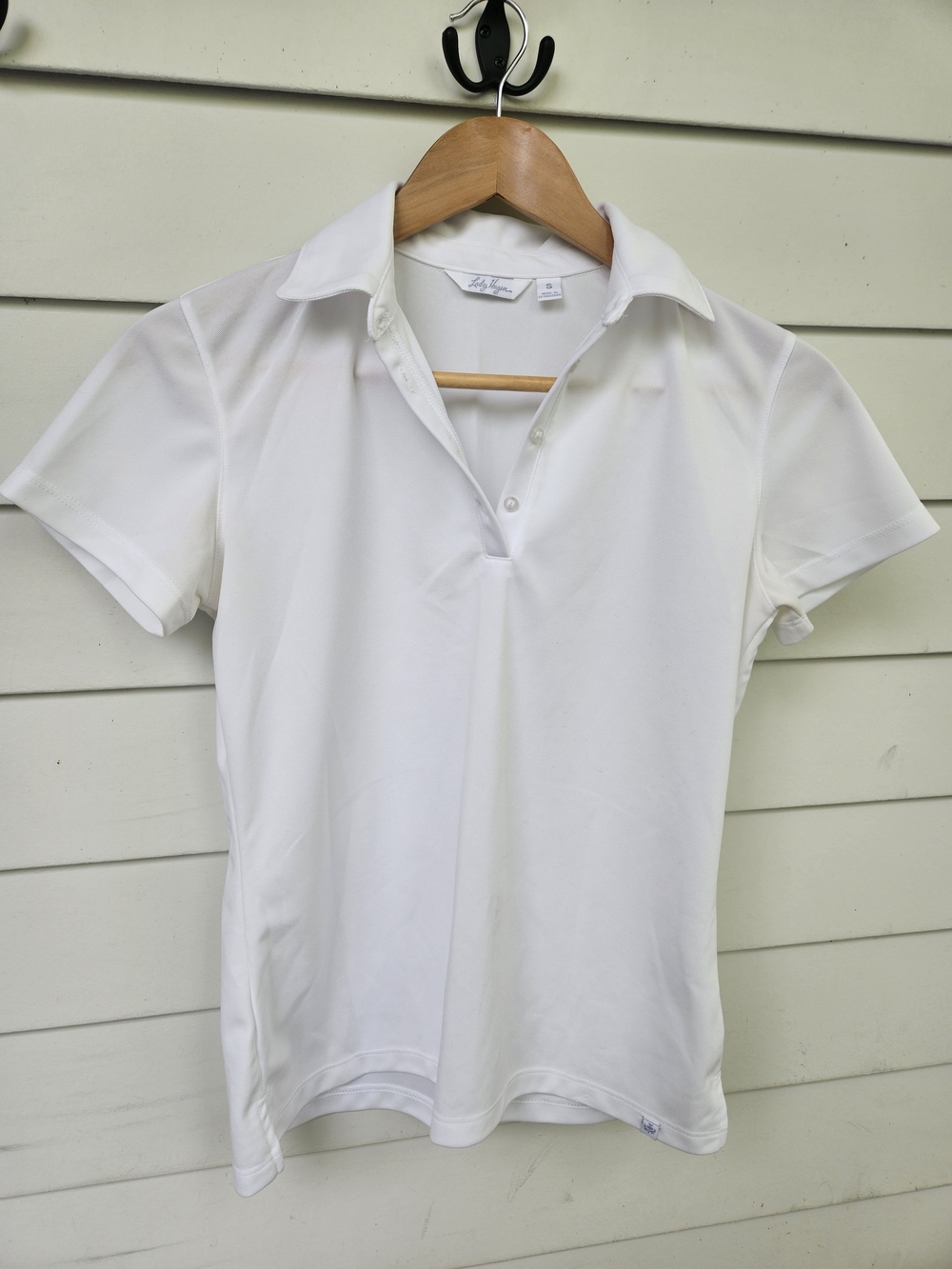 Lady Hagen Women's White Short Sleeve Golf Polo Shirt - Size Small